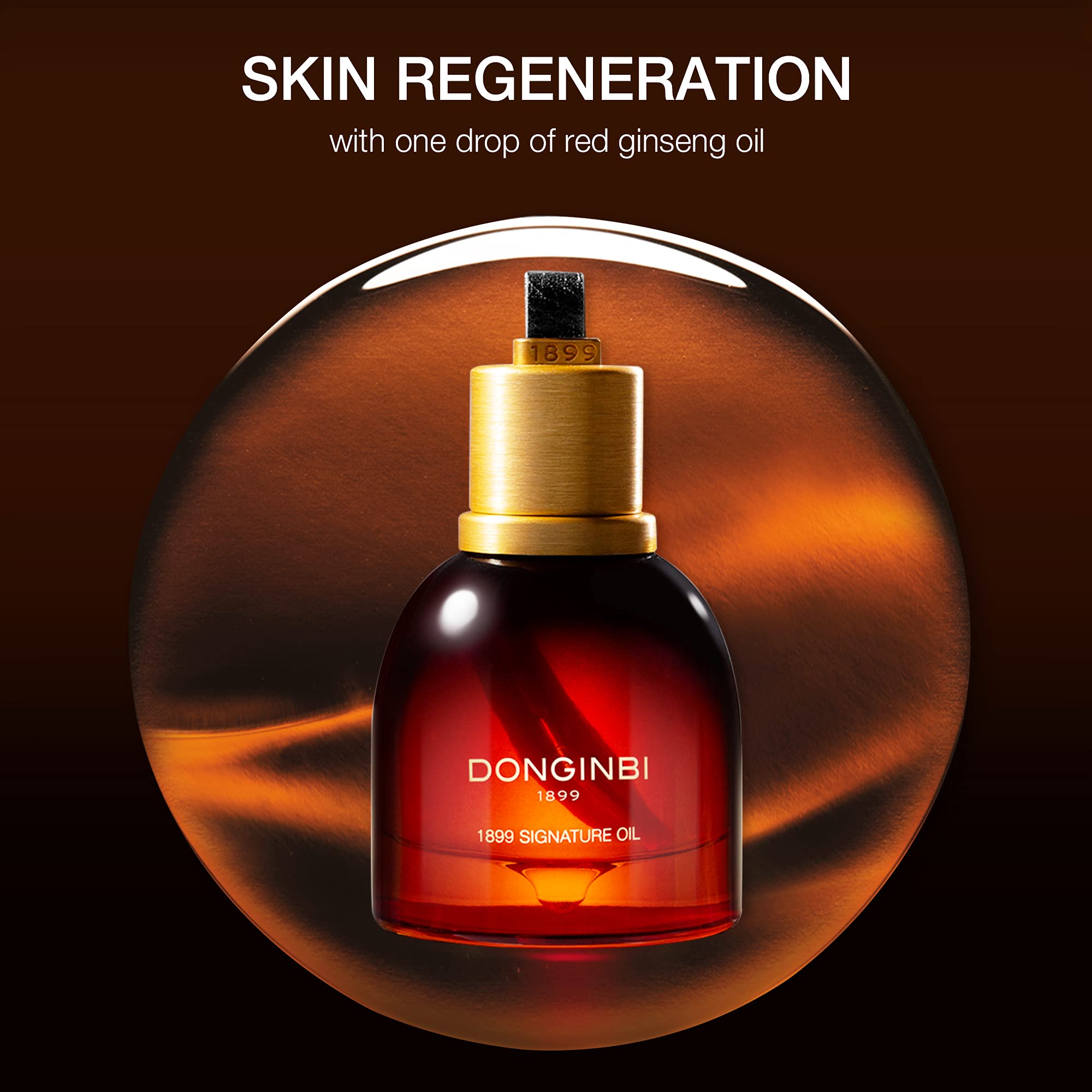Donginbi 1899 Signature Oil wooden box signals a gift-ready skincare.