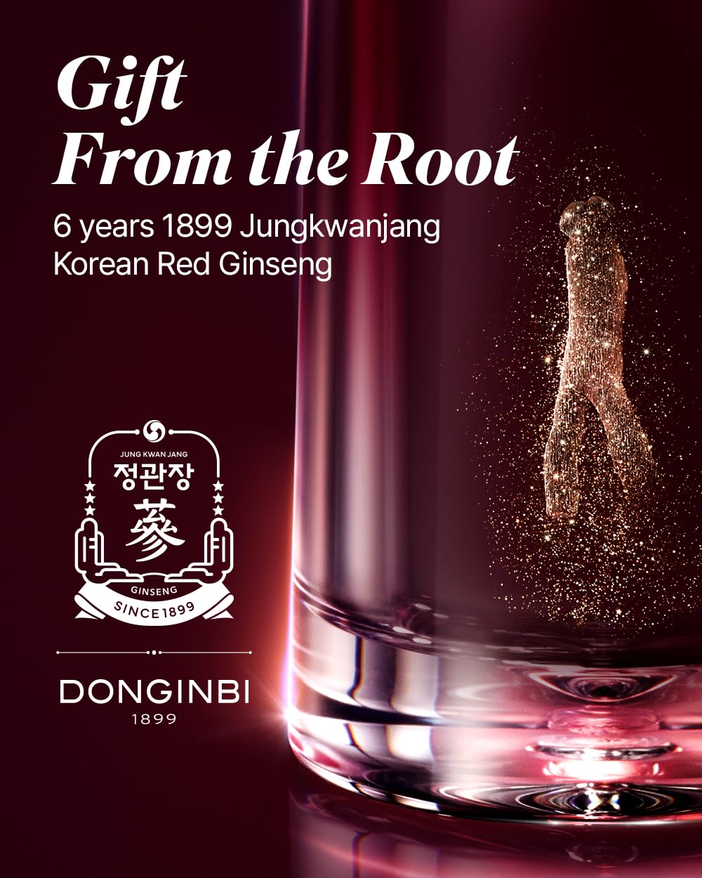 Donginbi Red Ginseng Daily Defense Essence glow-portrait suggests radiant, revitalized complexion possibilities