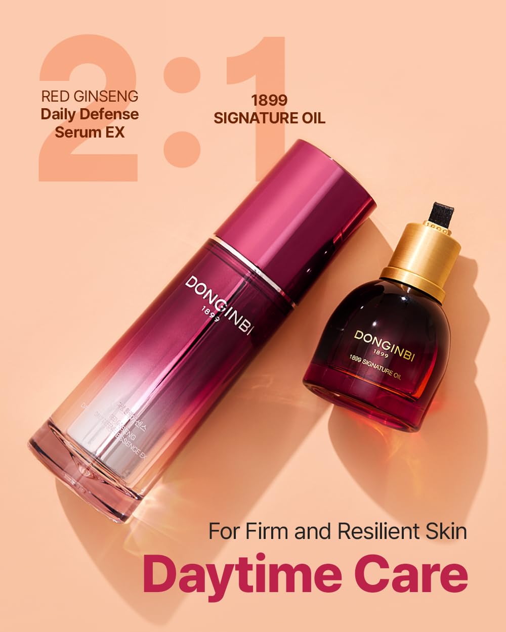 Donginbi Red Ginseng Daily Defense Essence skin-barrier shot conveys calming, protective benefits