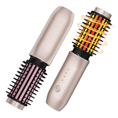 Dongxw cordless hair curling brush 3in1 closeup highlights quick heat for versatile styling.