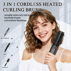 Dongxw cordless hot brush 30-second heat-up for fast morning routines.