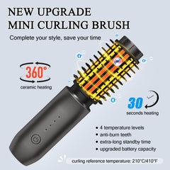 Dongxw cordless hot brush four temp settings for tailored styling across hair types.
