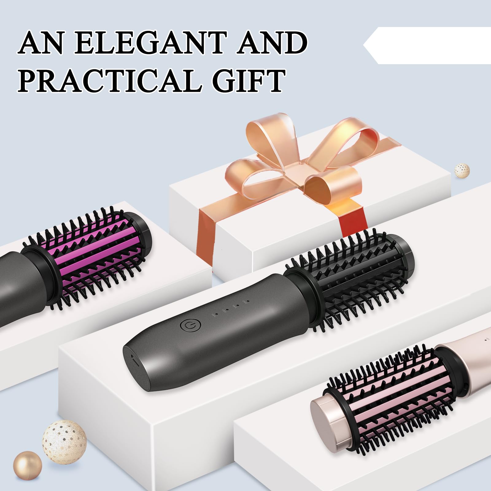 Dongxw cordless hot brush anti-scald teeth for safer daily styling.
