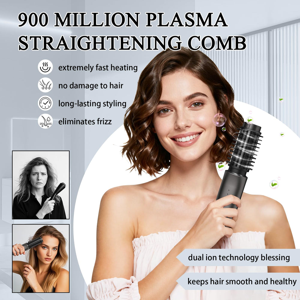 Dongxw cordless hot brush USB-C charging allows cordless styling anywhere.