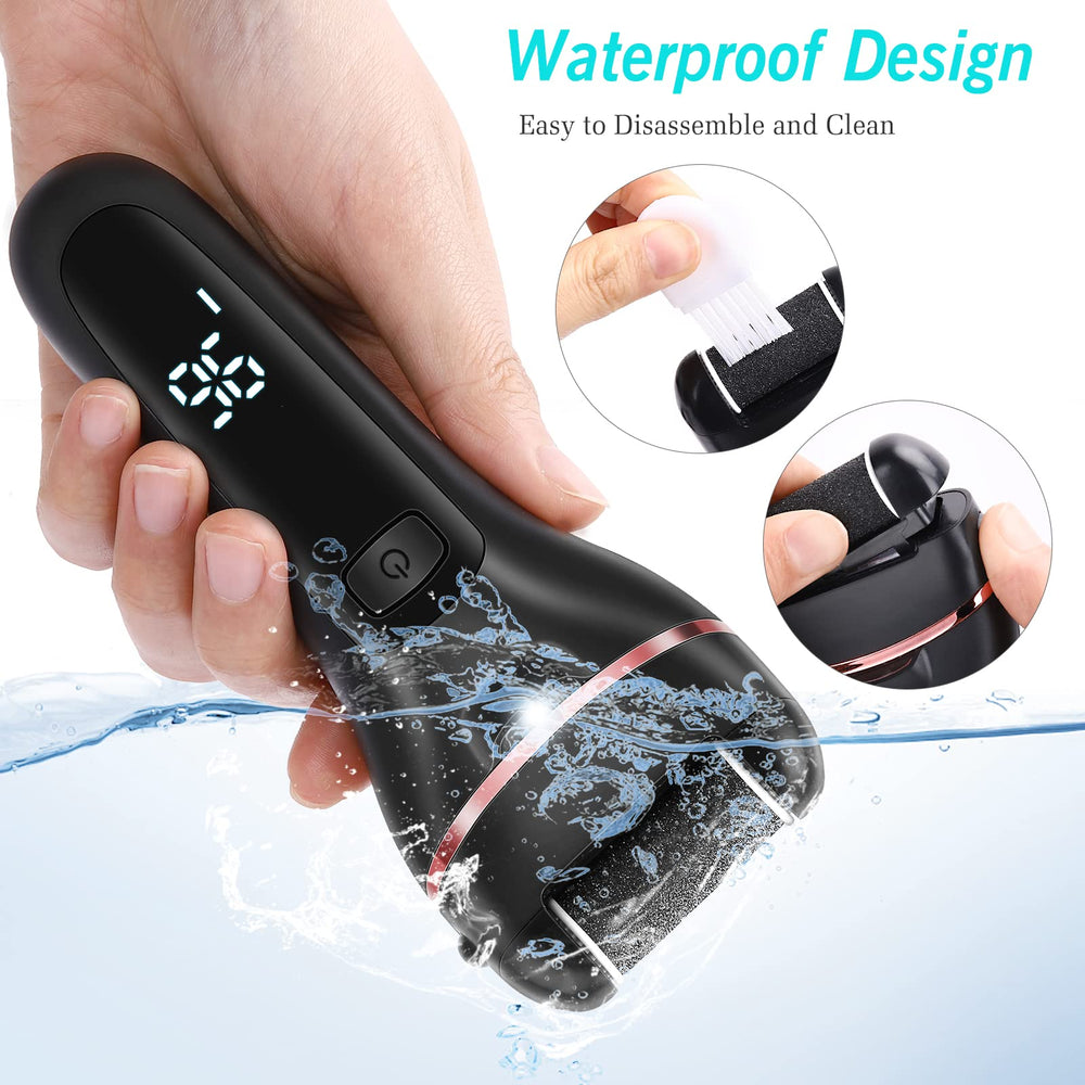 Dongyin electric callus remover side view demonstrates ergonomic grip for comfortable use.