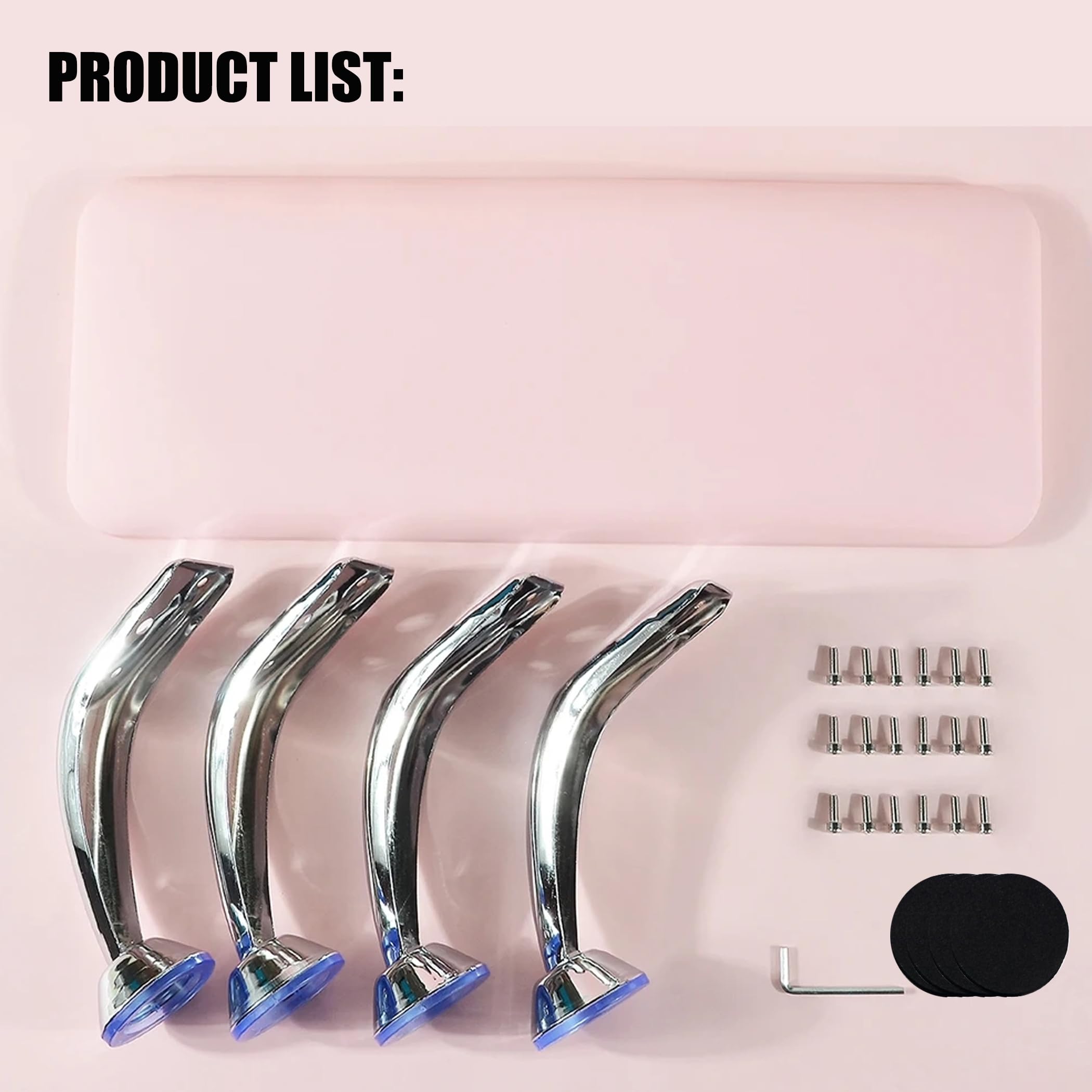 DONGYUNAI packaging shows included hand pillow, feet, screws for setup.