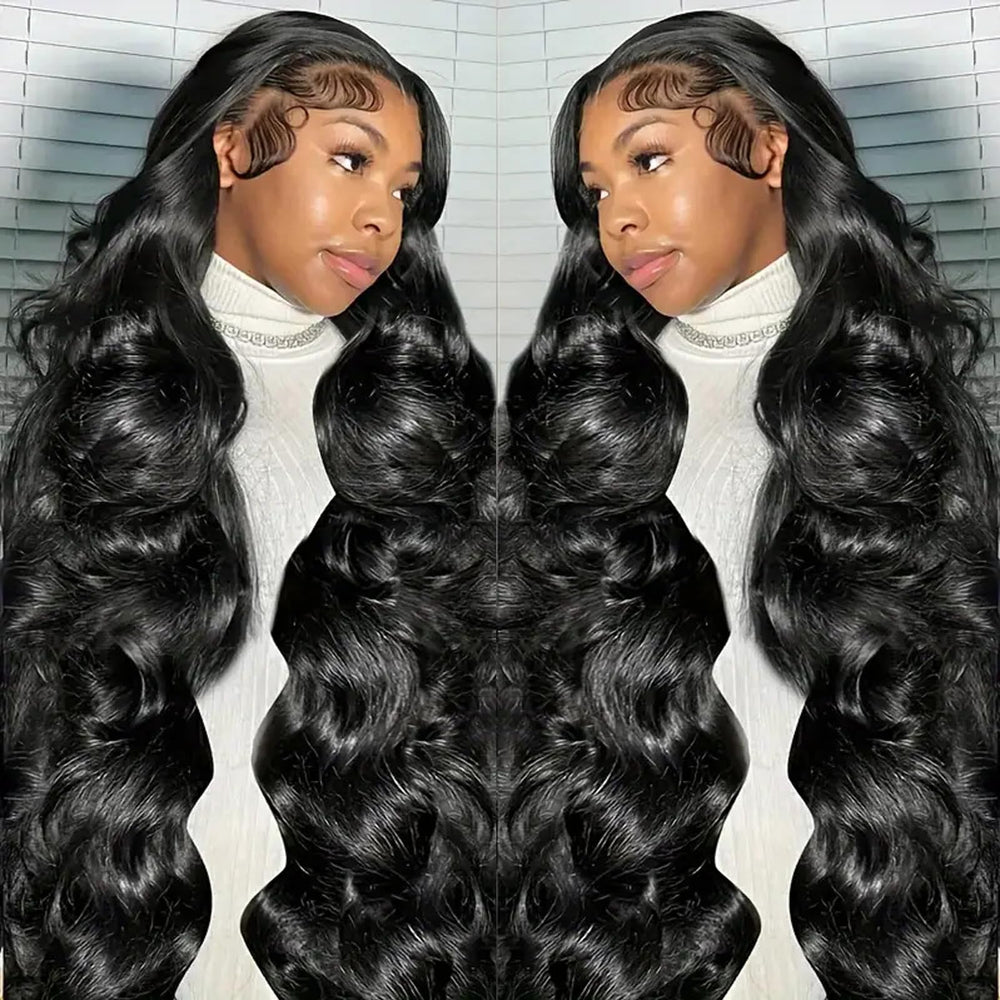 DONXUE 13x6 HD lace-front wig front view shows natural hairline and seamless parting.