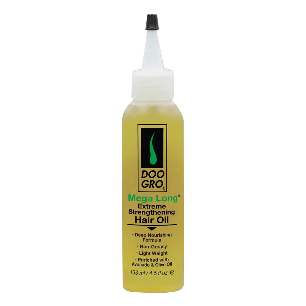 Doo Gro Mega Long Oil bottle for lightweight nourishment and shine.