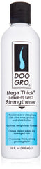 DOO GRO Mega Thick Strengthener Leave-in bottle close-up, oil-free hydration for smooth, weightless hair manageability