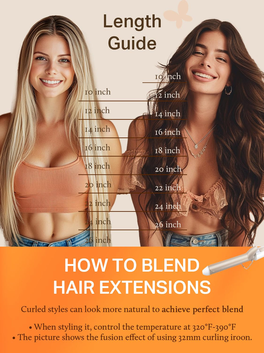 DOORES 18-inch length image shows versatile styling possibilities with DOORES extensions.