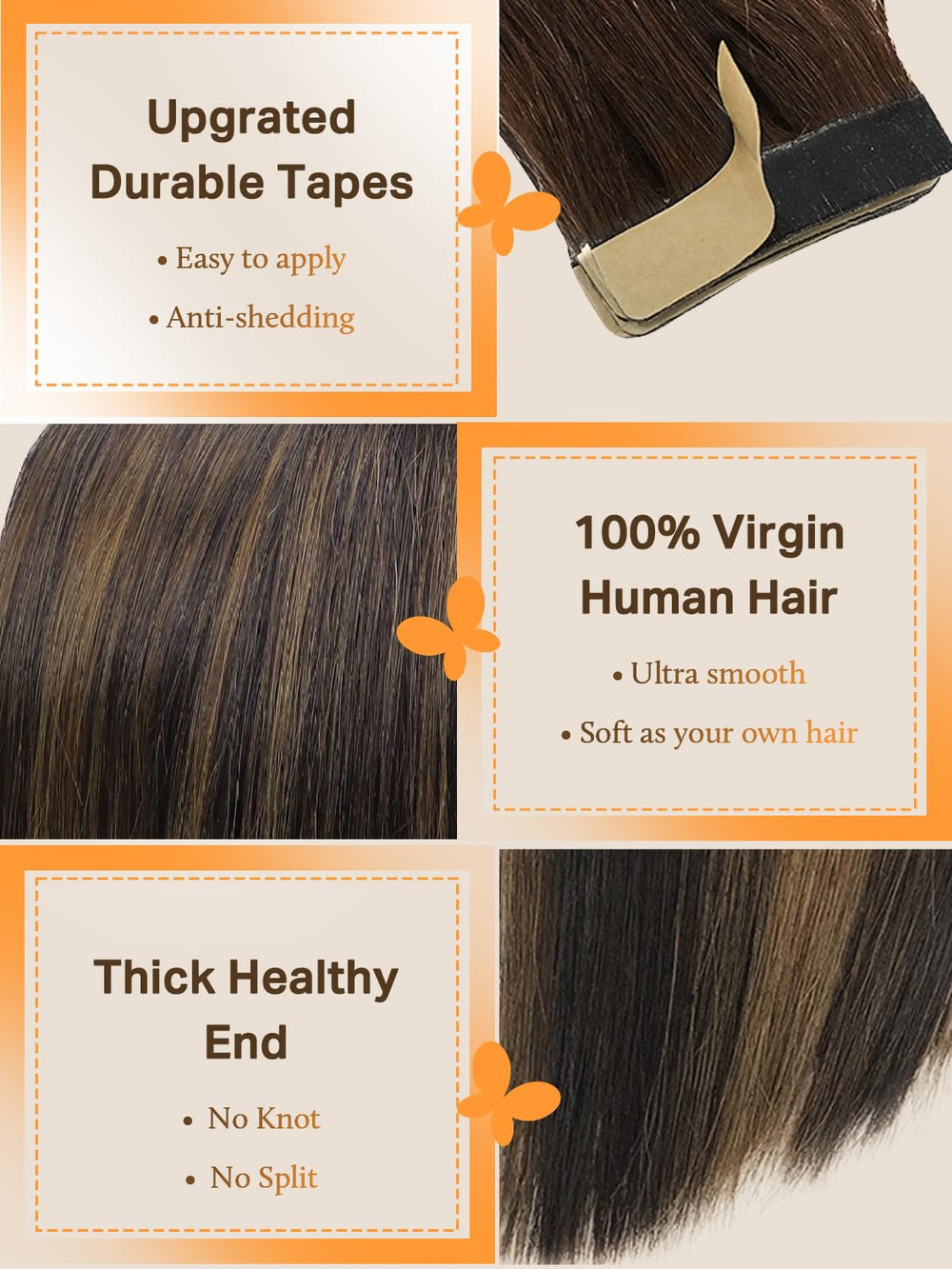 DOORES chestnut-brown ombre shade sample illustrates versatile color options.