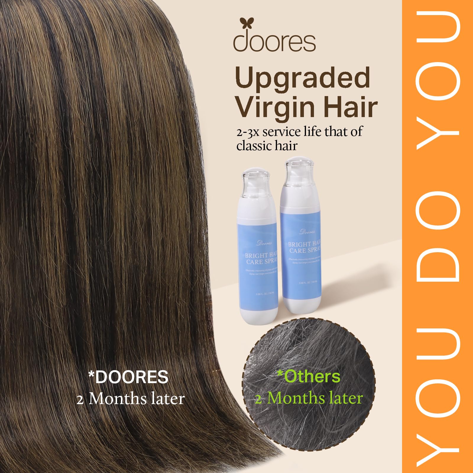 DOORES U-shaped clips stainless steel close-up showing scalp-safe design