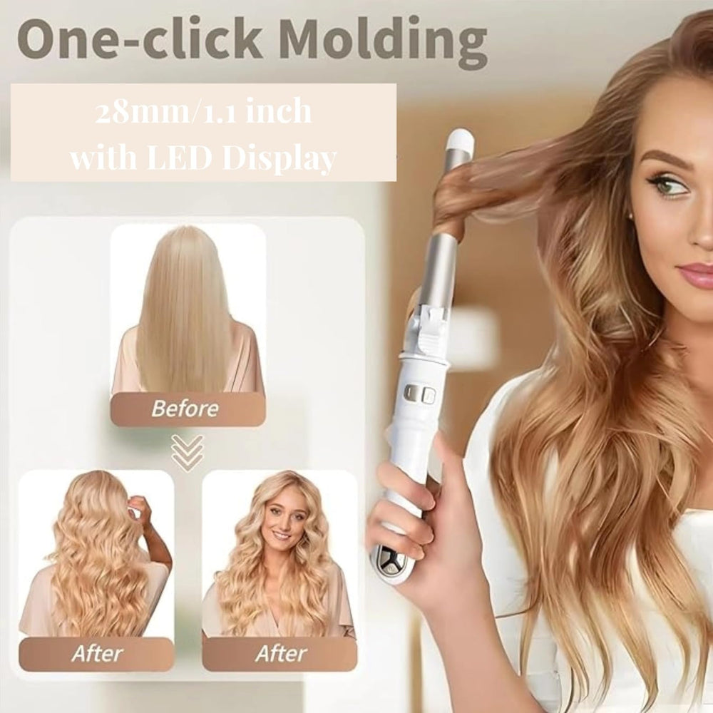 Dopheuor curling wand with 360 swivel cord for smooth operation during styling.