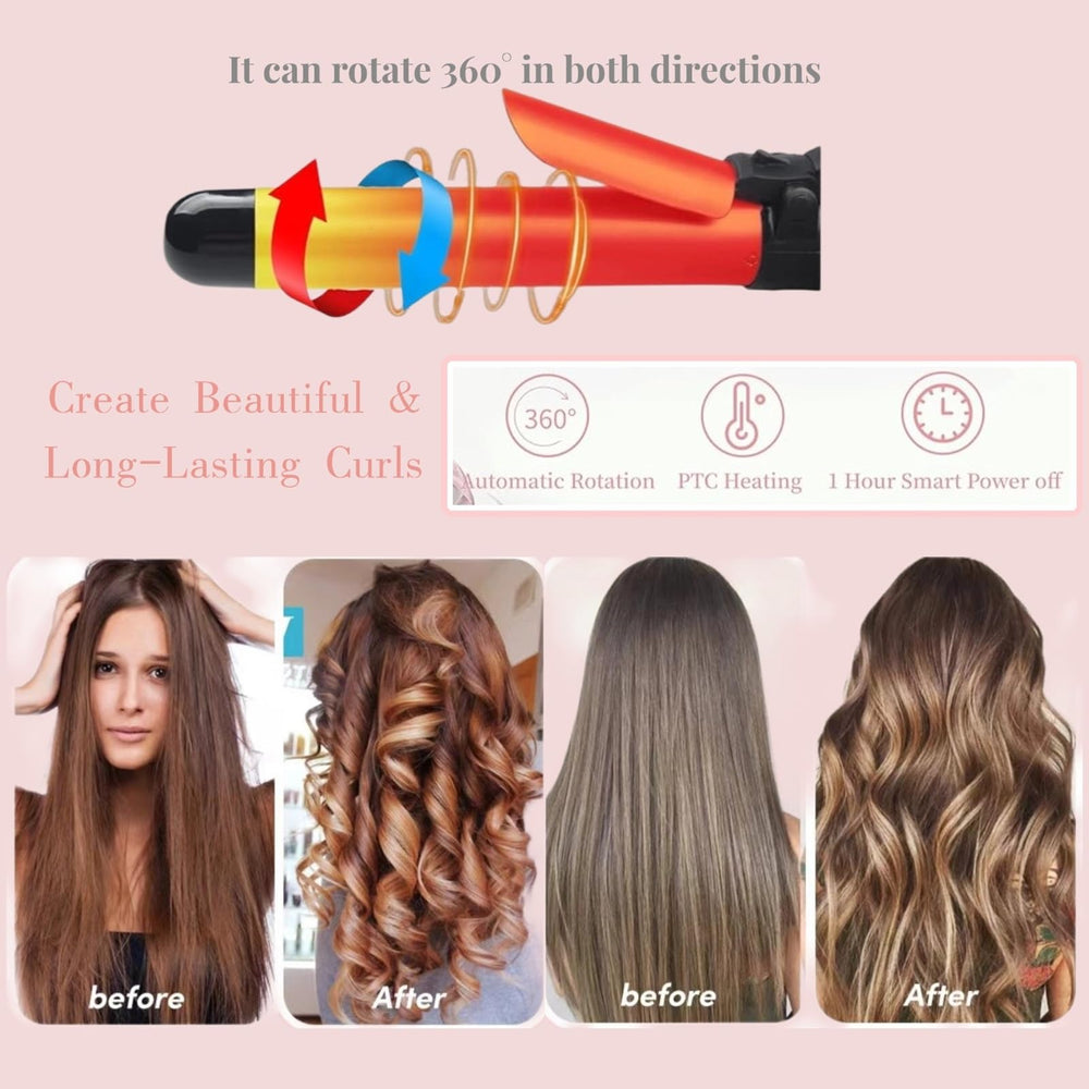 Dopheuor curling wand ceramic ionic coating minimizes heat damage and adds shine.