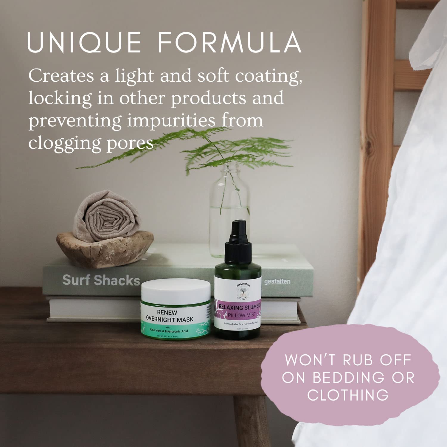 Doppeltree Renew lightweight finish – non-greasy, quick-absorbing hydration.