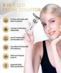Dopsikn 9-in-1 nine-color modes display for versatile skincare routines.