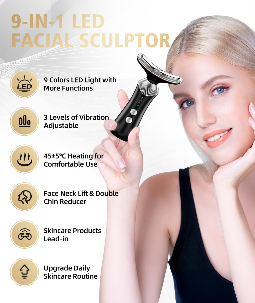 Dopsikn compact black massager demonstrates portable design for travel-ready skincare.