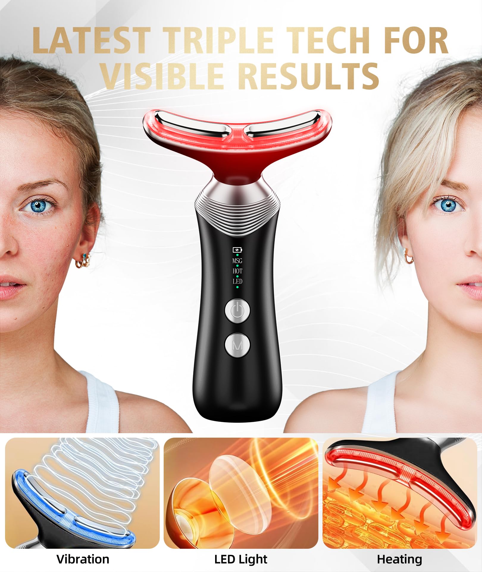 Dopsikn portable facial massager held in hand enables convenient at-home routines.