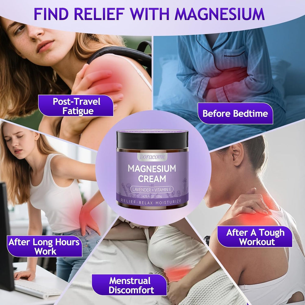 Doracome Magnesium Lotion feet close-up highlights comfort for calves and ankles.