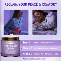 Doracome Magnesium Lotion texture shows quick-absorption with no sticky residue.