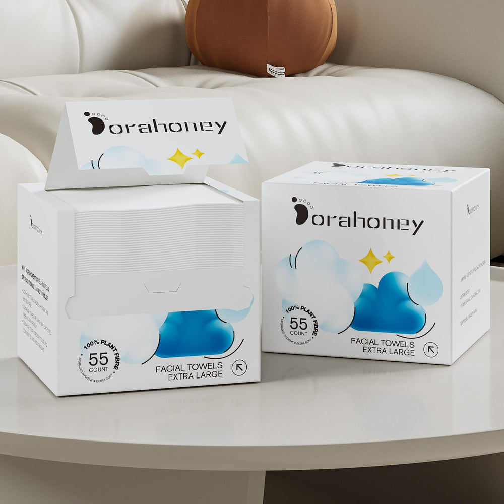 Dorahoney two-packs 55-count shot emphasizing value and convenience
