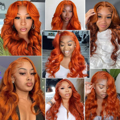 dorbess ginger orange 30in pre-plucked hairline for natural look