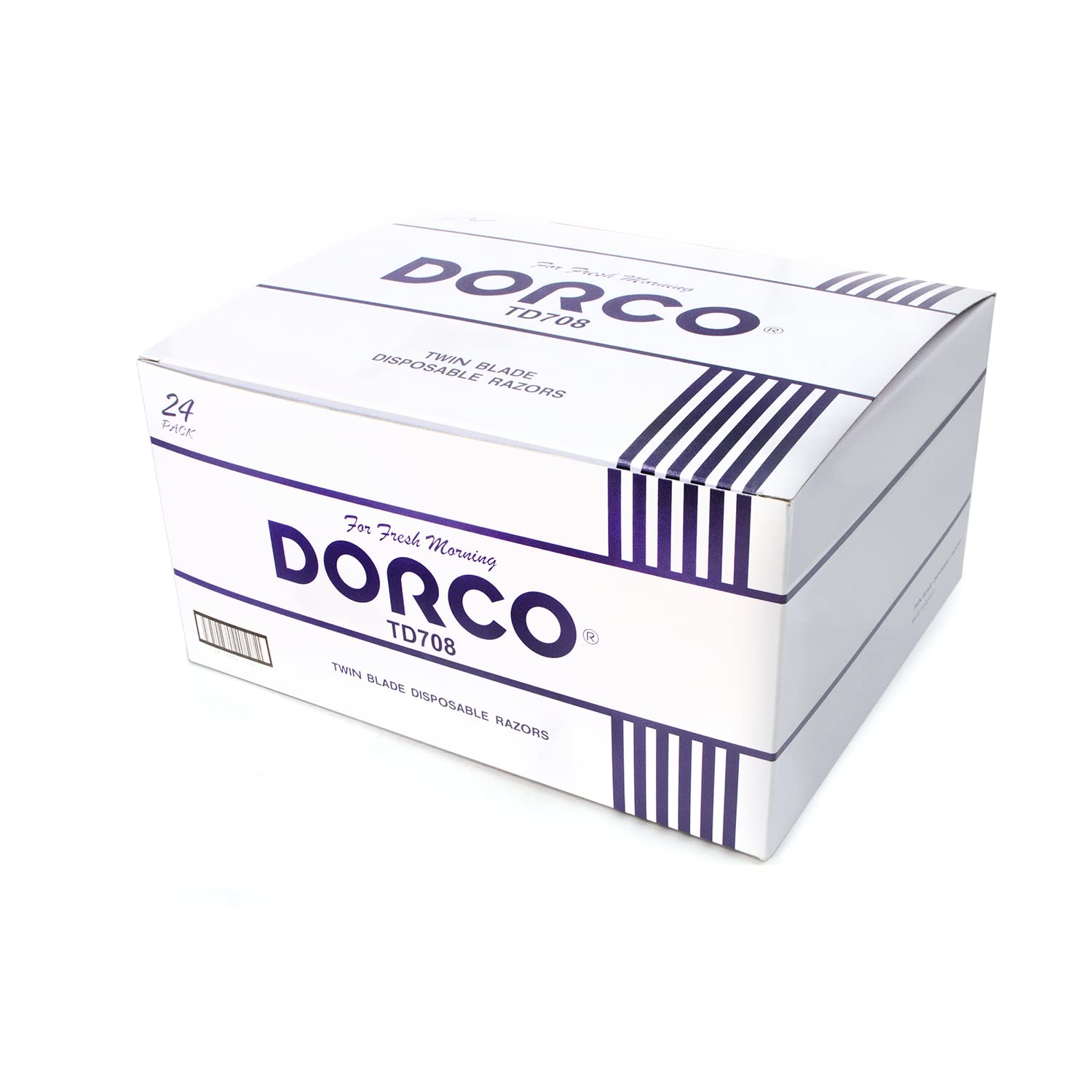 Dorco Fresh Twin Blade close-up highlights twin blades for precise shaving.