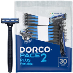 Dorco Pace 2 Plus razors front-pack ready for quick, convenient daily grooming.