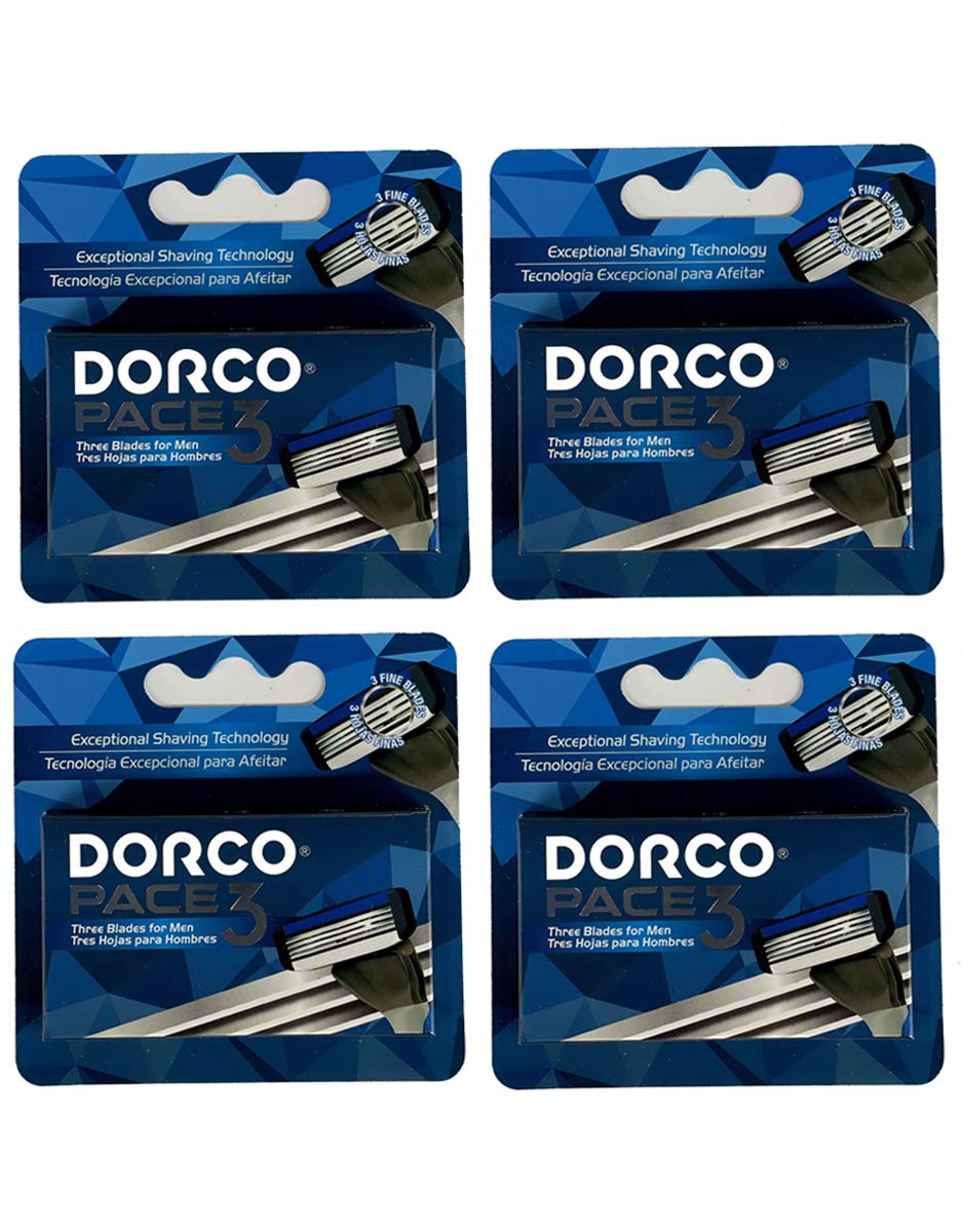 Dorco Pace 3 cartridge front view for a close, comfortable shave.