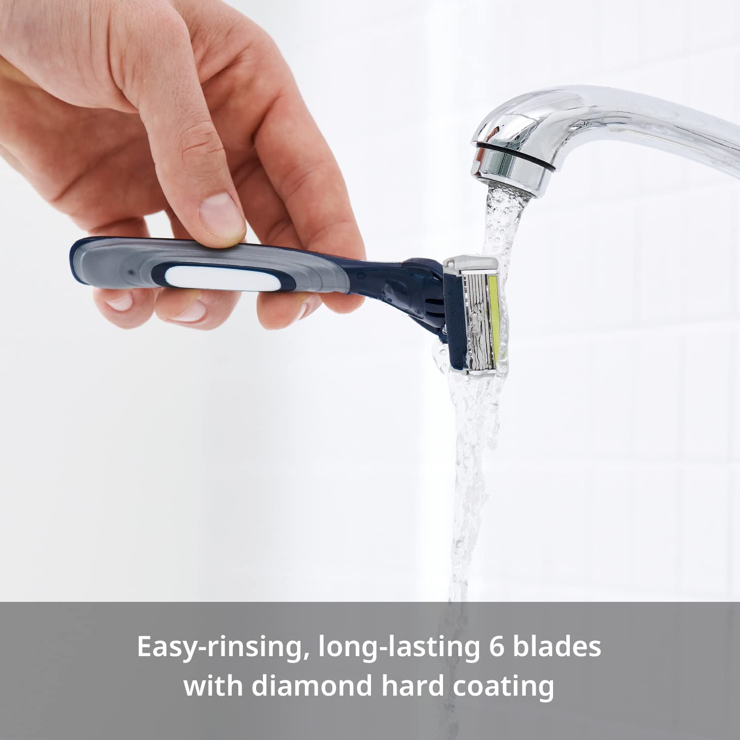 Dorco Pace 6 Plus diamond hard coating blades resist dulling longer.