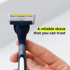 Dorco Pace 6 Plus six blades provide a comfortable, efficient shave.