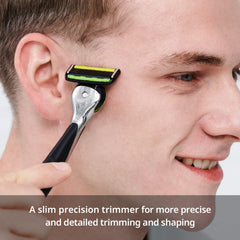 Dorco Pace 6 Pro 3D Motion lubricating strips moisturize skin during shaving.