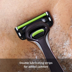 Dorco Pace 6 Pro back-trimmer detail for precise edge work