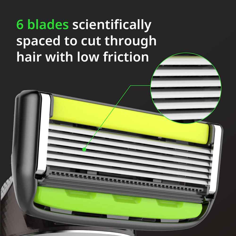 Dorco Pace 6 Pro curved blades adapt to facial contours