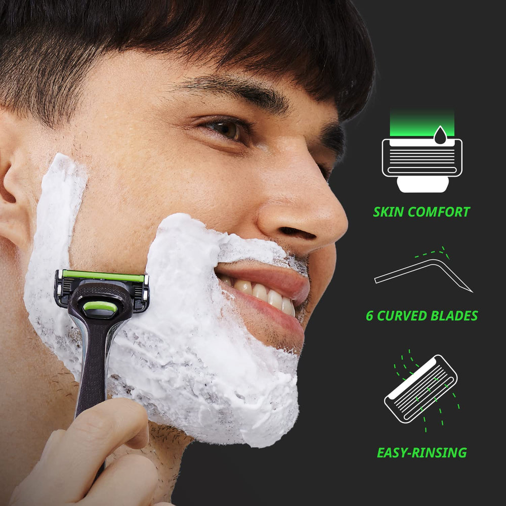 Dorco Pace 6 Pro open blade design enables easy rinsing