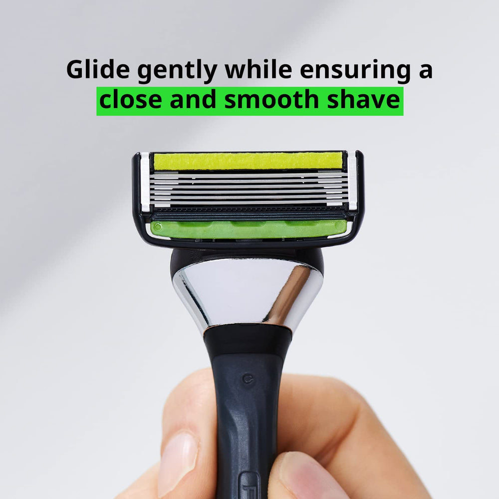 Dorco Pace 6 Pro six-blade assembly shown for a close shave