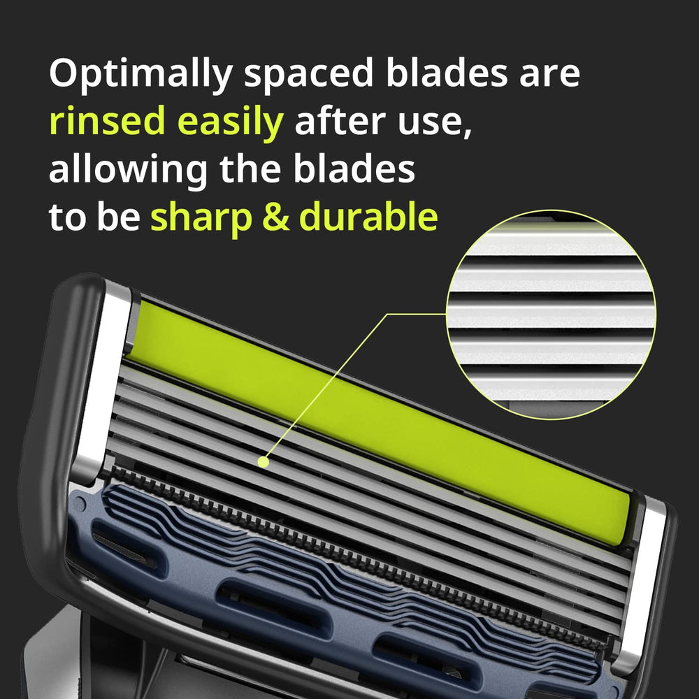 Dorco Pace 5 Pro open blade design for easy rinsing and maintenance