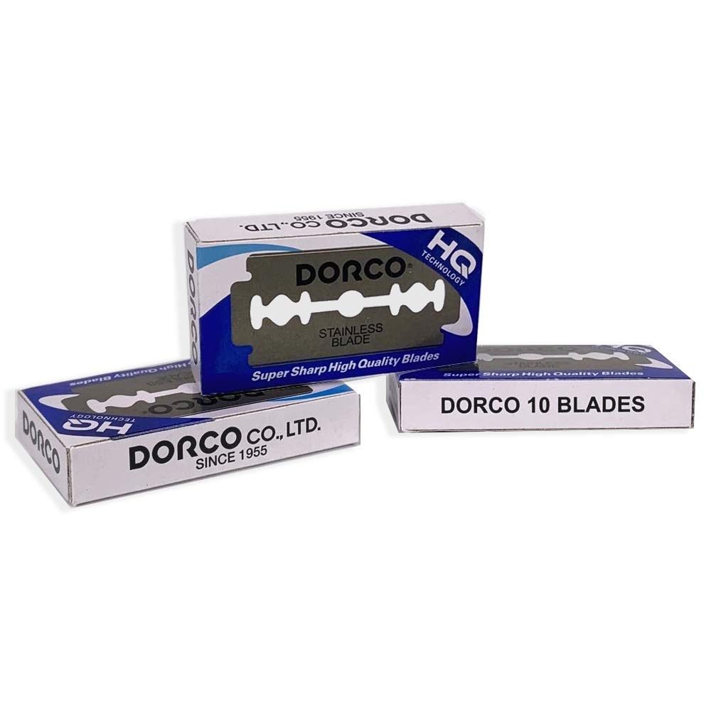 DORCO ST300 platinum blades packaging for bulk convenience and storage.
