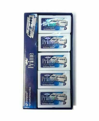 Dorco STP301 Prime Platinum blades closeup shows a sharp edge for smooth shaving.