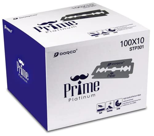 Dorco STP301 Prime Platinum blades packaging conveys premium quality for long-term supply.