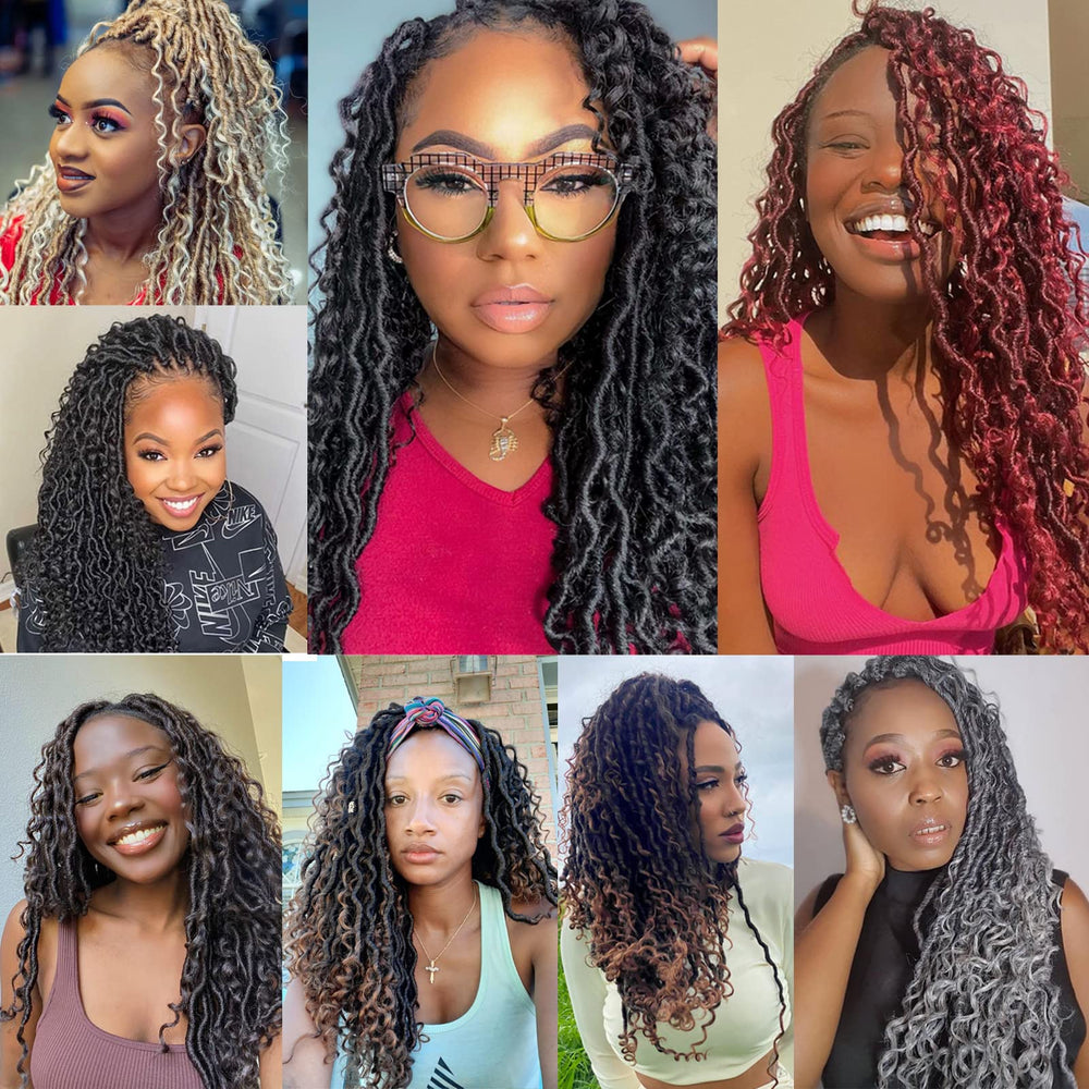 Dorsanee Goddess Locs crochet hair no shedding or tangling for low-maintenance style.