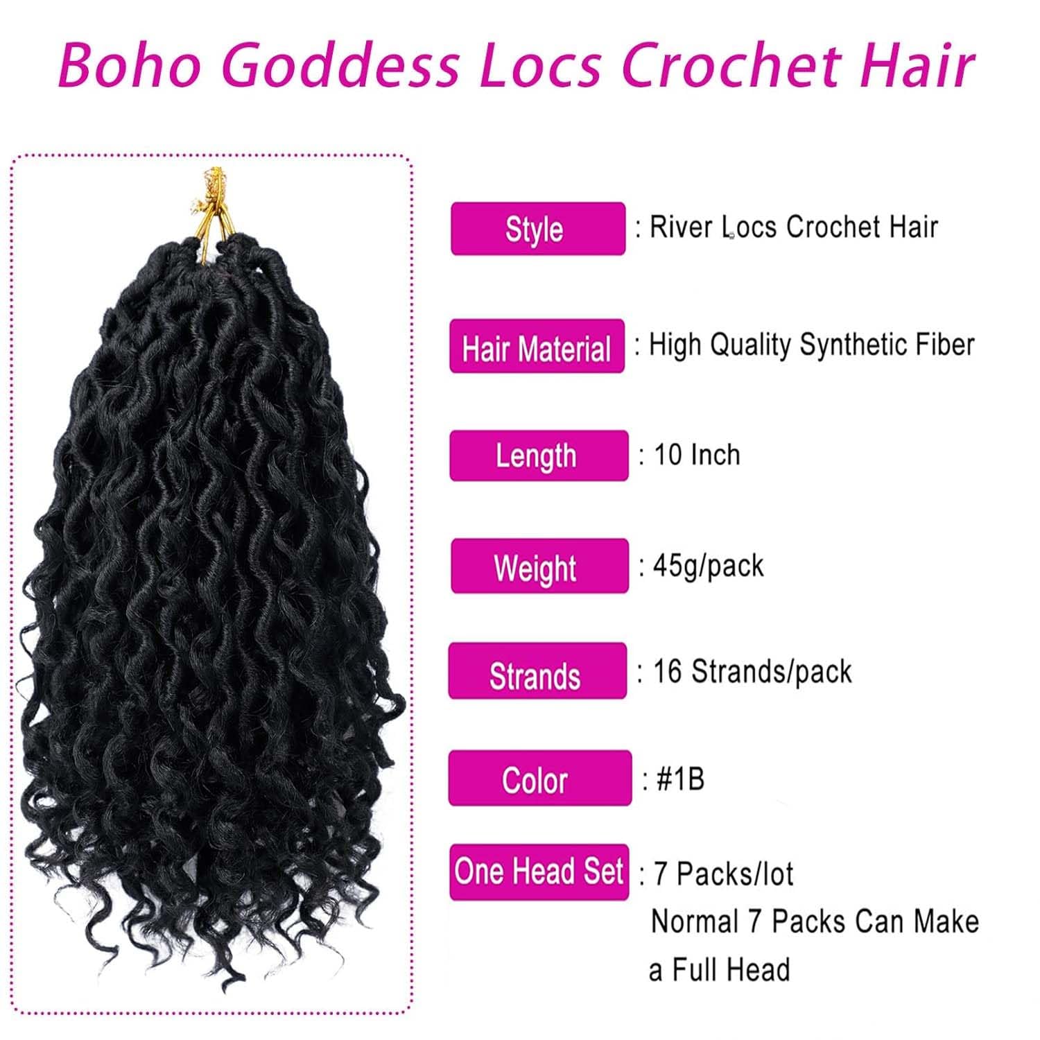 Dorsanee Goddess Locs pre-looped crochet hair for easy install and time-saving styling.