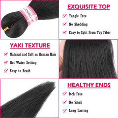 Dorsanee hot-water-setting demo for 20inch braiding hair, quick secure finish.