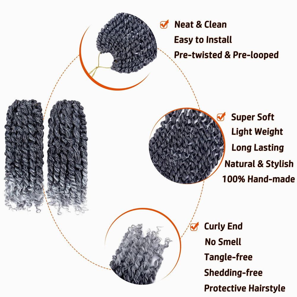 Dorsanee passion twist color 1B-gray option for versatile looks