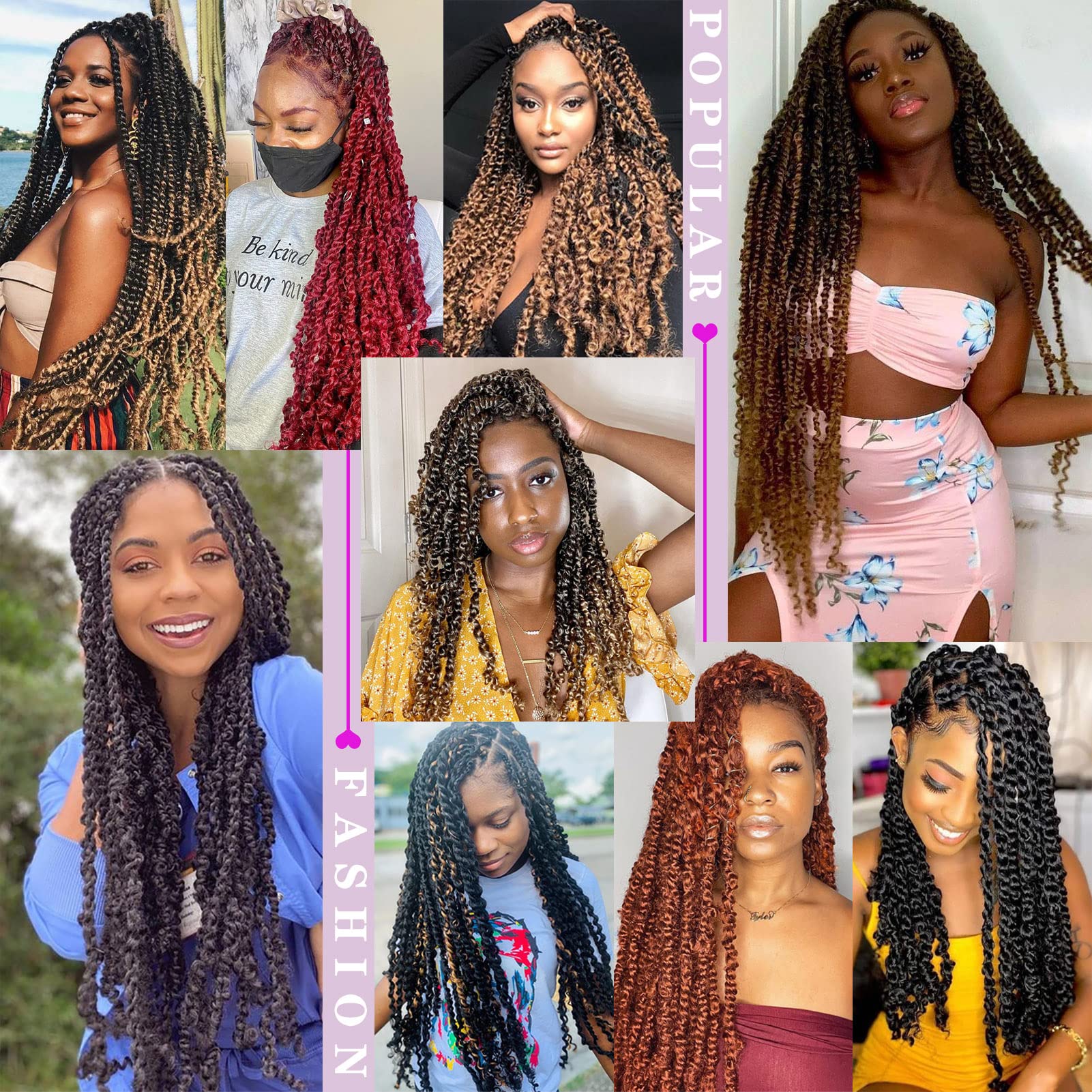 Dorsanee Passion Twist Hair 18inch includes a crochet needle for easy installation.