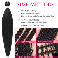 Dorsanee soft yaki texture hair 20inch in hand, lightweight feel for braids.