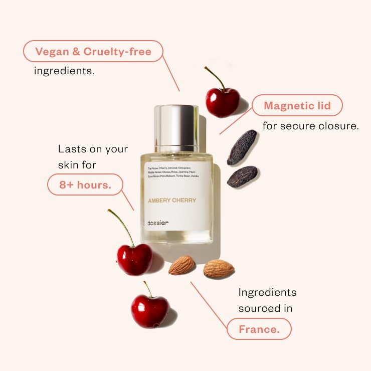 Dossier Ambery Cherry flat lay shot for gifting inspiration