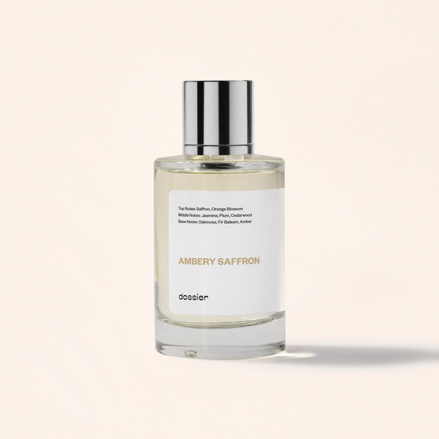 Dossier Ambery Saffron middle notes featuring jasmine, plum, cedarwood for a balanced heart