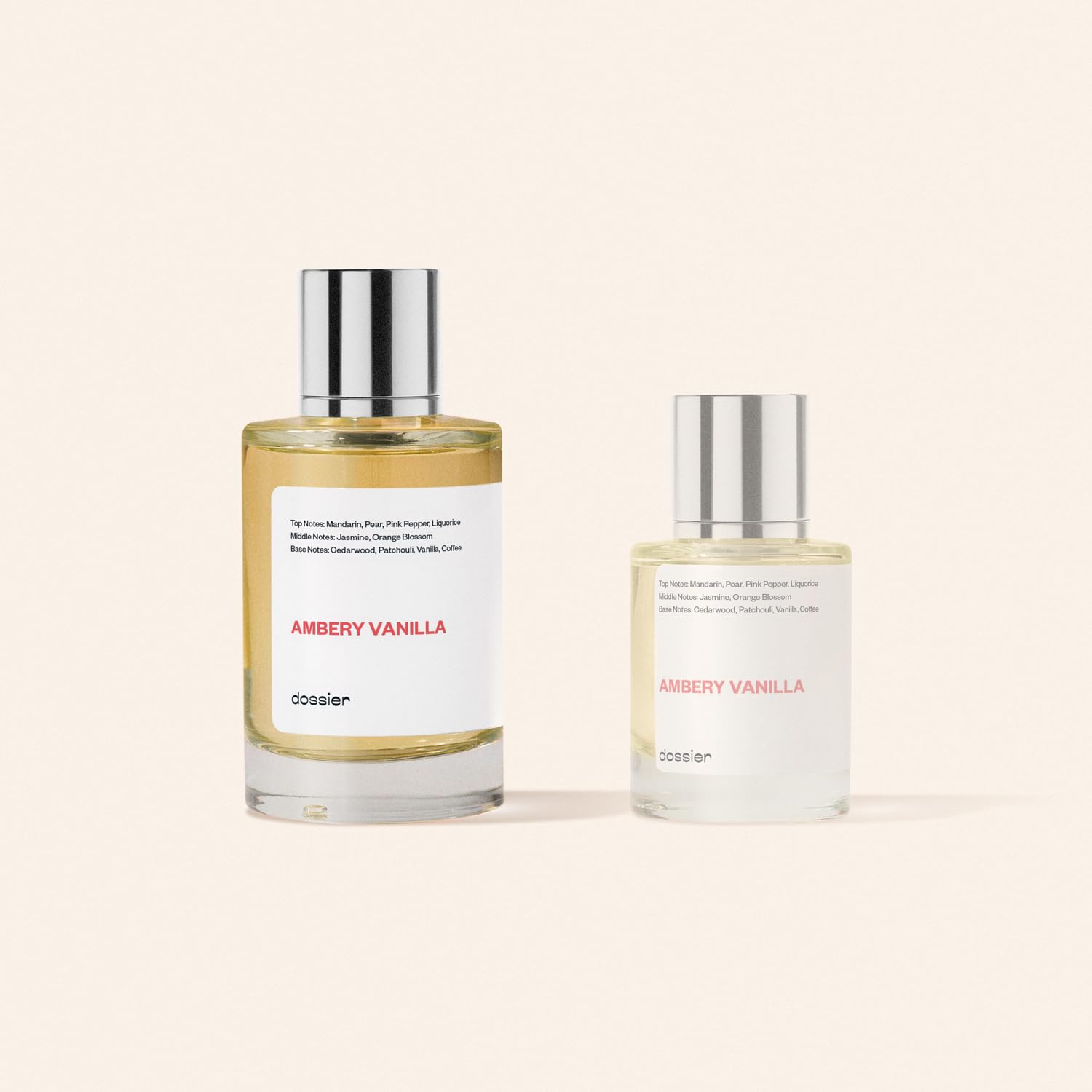 Dossier Ambery Vanilla lifestyle shot bottle in use for daily wear