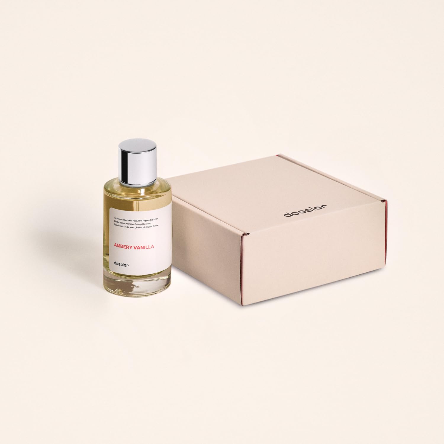 Dossier Ambery Vanilla cedarwood and patchouli base focus image